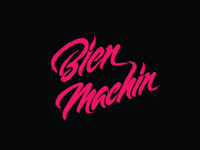 Bien Machin Identity typography lettering 80s feel nostalgia mexican slang