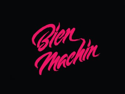 Bien Machin Identity 80s feel lettering mexican slang nostalgia typography