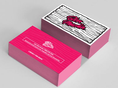 Business cards for Bien Machin branding business card design identity woodgrain