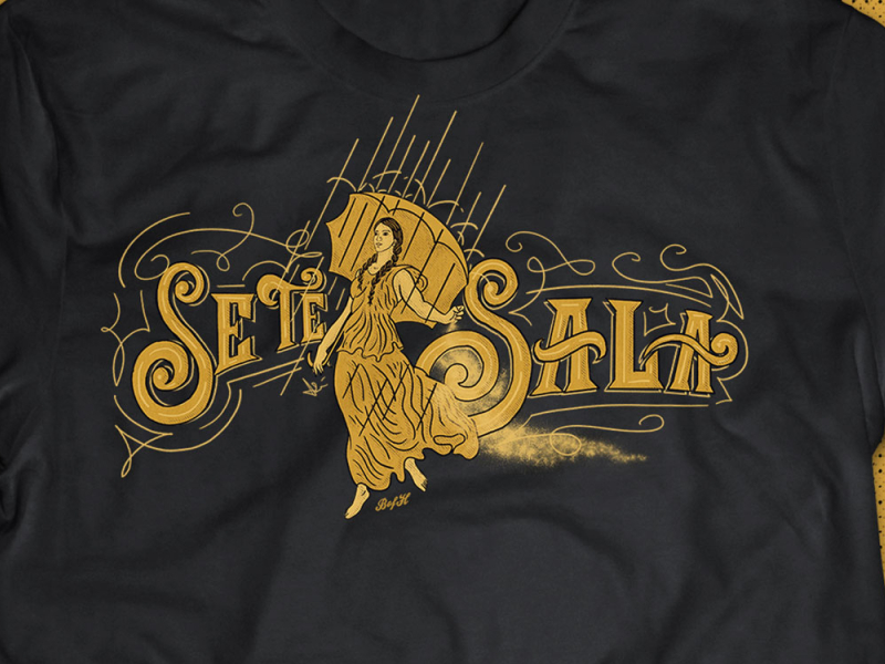 Se Te Sala art nouveau illustration illustration digital lettering mexican saying procreate product