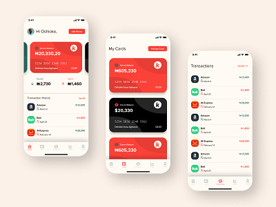 ZZXY FinTech App - Main Screens