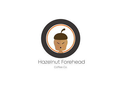 Hazelnut Forehead brand brand design brand identity branding cafe cafe logo clean coffeeshop contemporary design flat icon illustration logo