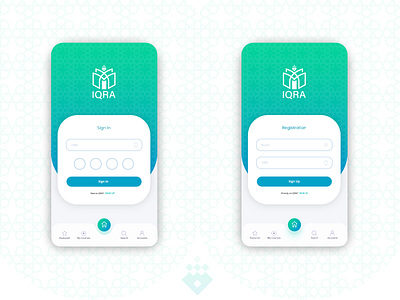 Islamic Learning App Sign in / Sign up UI / UX Design abstract account islamic islamic app learning app log in registration sign in sign up