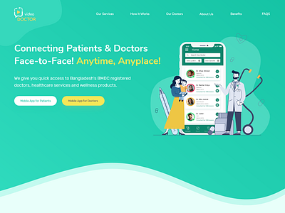 Video Doctor App app category chat consultation design doctor health hospital illustraion illustration live chat medical app medicine patient people physician service ui ux video doctor