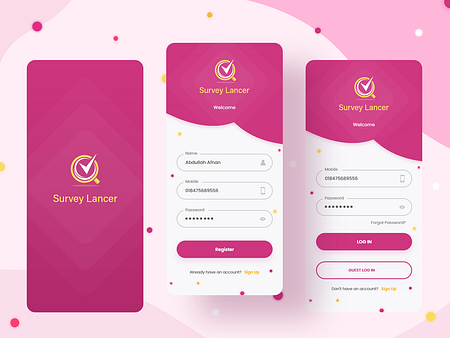 Survey Lancer App Sign in / Sign up UI by Abdullah Afnan on Dribbble