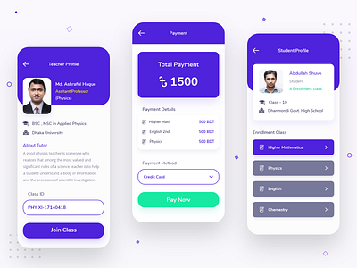 Online Tuition App - Live Ed app app design class clean ui education learning app online learning payment student teacher tution tutor ui ux