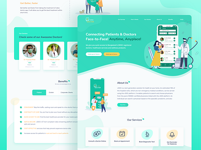Video Doctor Website clean ui consultation digital doctor doctor doctor appointment health landing page live chat medical medical design patient service ui ux video call website