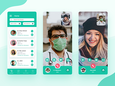 V Doc - next-genaration solution for health app care clean doctor app doctor appointment doctor booking health location medical app patient search ui ux video call