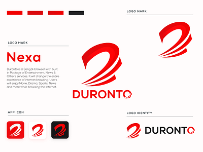 Duronto Browser Logo app icon d letter d letter logo logo logotype minimal modern logo