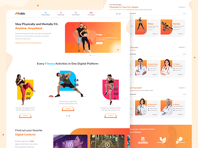 Fitme Web UI Landing Page - Fitness Website