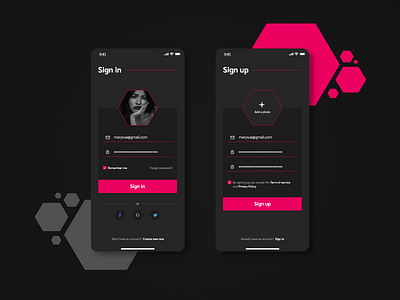 Sign in / Sign up Mobile App UI