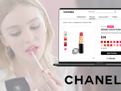 Card Product - Lipstick Chanel cardproduct color palette cosmetics design lipstick makeup online shop store web web design webdesign website design