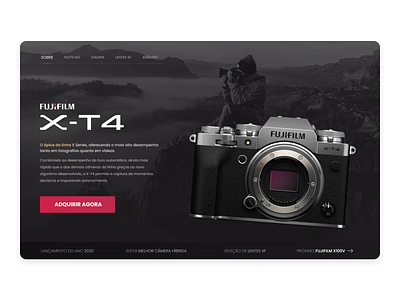 Fujifilm X-T4 Camera Design Concept buy camera camera logo cameras concept fijifilm fuji hero landing page photograph photographer photography product shopping silver ui vintage website x-t4 xt4