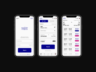 WizzAir Concept - App Ui Design