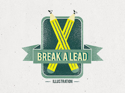 Break A Lead Illustration Logo illustration lead logo pencil