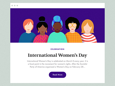 International Women's Day character design diversity girl header illustration illustration layout woman women women empowerment women fashion women in illustration