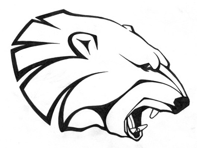 p.bear animal bear bw illustration logo sign