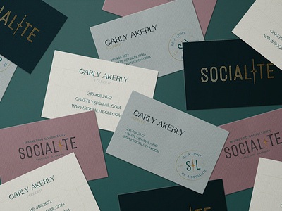 SociaLite Marketing Business Cards branding business cards design gold marketing print
