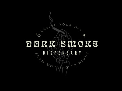 Dark Smoke Dispensary Logo (Dark) dark design dispensary illustration logo smoke