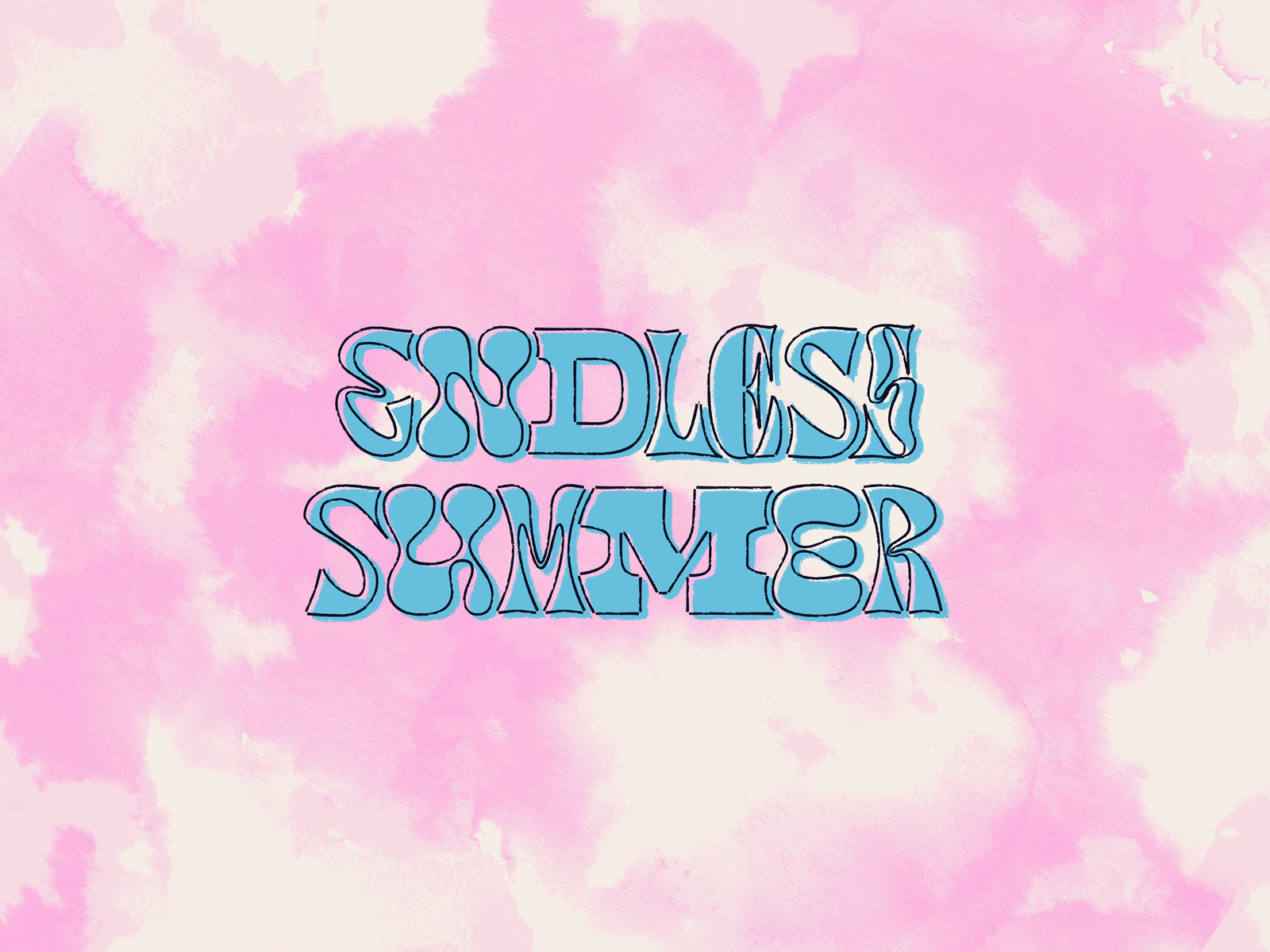 Endless Summer Dreamin animation design summer tiedye typography