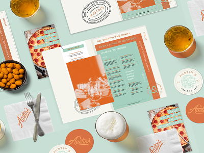 Austin's Eatery Menu Design burgers design menu print