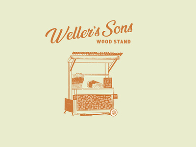 Weller's Sons Wood Stand design drawing firewood illustration