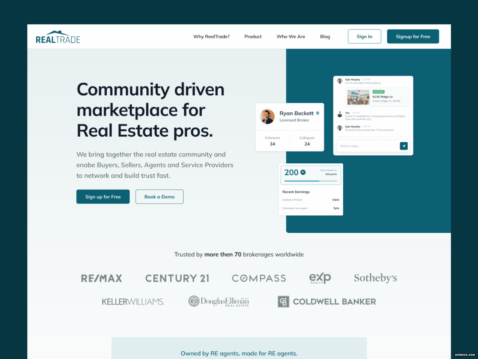 RealTrade Homepage UI Facelift By Arturo Herrero On Dribbble