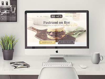 Pastrami on Rye anyone? deli desktop food homepage online ordering restaurant sandwich