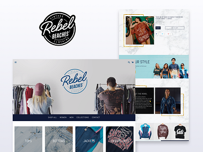 Vintage Clothing Online Store beaches custom theme ecommence ecommerce shop homepage online store rebel rebel beaches shop shopify shopify plus shopify store shopping store theme web design