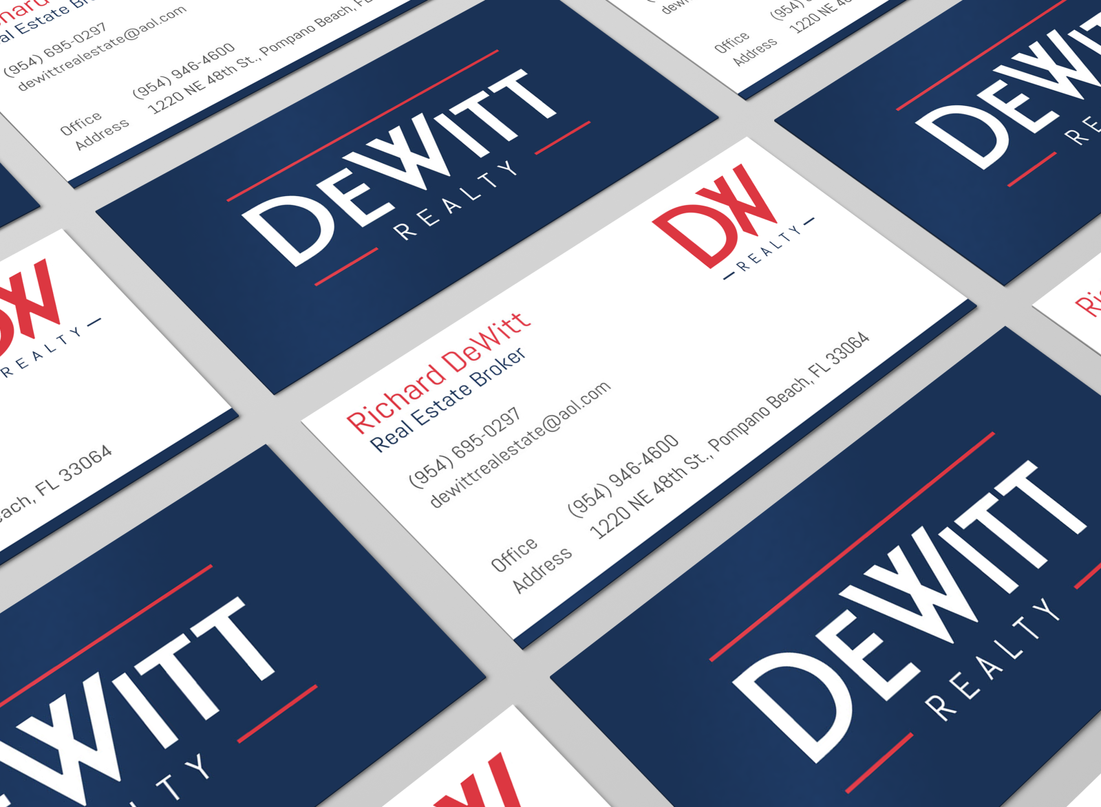 Dewitt Realty Business Cards by Arturo Herrero on Dribbble