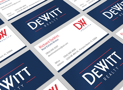 Dewitt Realty Business Cards branding business card business card design realtor realty