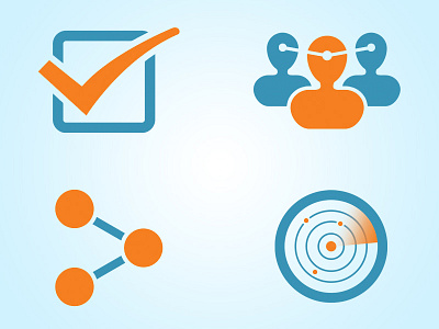SEO Icons approach audience check check box check mark icons mark orange people radar recon scope seo teal