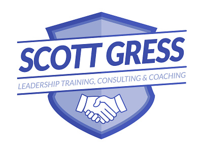 Scott Gress coaching consulting handshake leadership logo proposal shield training