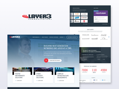 Website redesign for Layer 3 Comm.