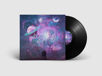 Astro aesthetic album album cover album cover design astro cosmos cover cover art design galaxy nebula planet space stars surreal