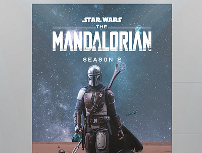 The Mandalorian design galaxy movie poster planet poster space stars starwars the mandalorian yoda