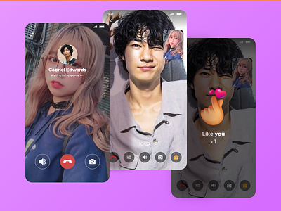 Video Chat design interface ui