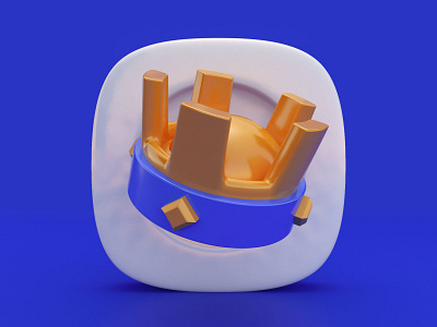 3D Crown Icon c4d design icon