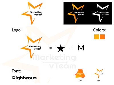 Marketing vTeam Logo Rebranding adobe art behance branding design flat illustration illustrator logo minimal rebranding vector
