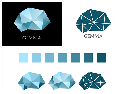 Gemma Logo 3d 3d art adobe art behance brand branding creative flat gem gradient illustration illustrator logo minimal