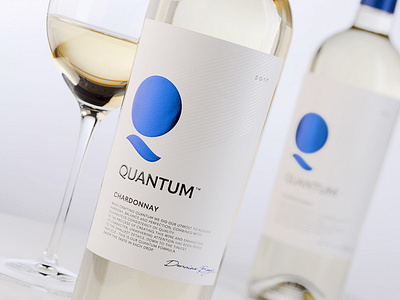 eye catching wine label for Quantum Wines