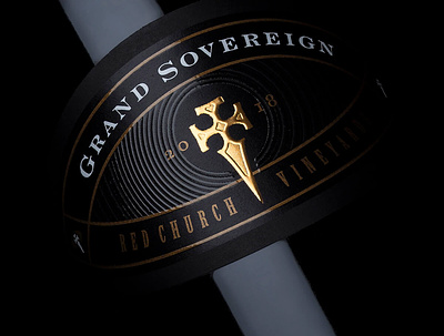 The Sovereign of Red Church Estate best wine label jordan jelev logo strategic branding the labelmaker wine wine branding wine label wine label design wine packaging
