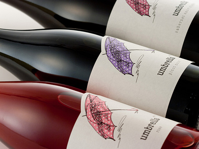 Umbrella wine label design