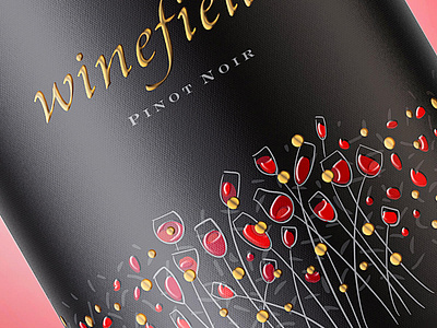 Winefields wine label design