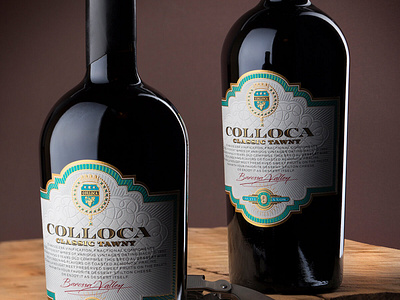 vintage label design colloca classic tawny