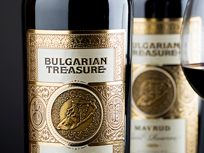 Bulgarian Treasure by the Labelmaker bulgaria bulgarian treasure calligrapy decorative design hand-lettering jordan jelev label mavrud thrace thracian wine
