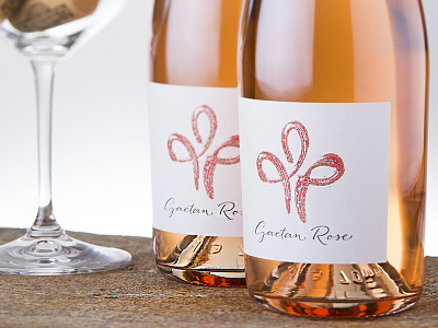 Gaetan Rose Wine label design by the Labelmaker calligraphy gaetan jordan jelev modern wine label rose wine the labelmaker