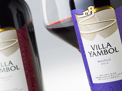 Villa Yambol wine label design