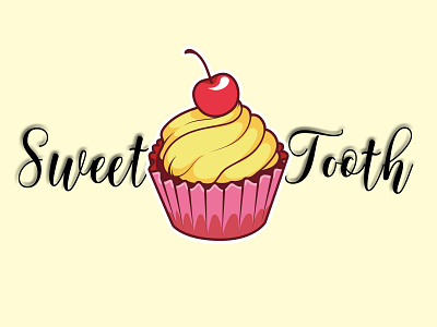 Sweet Tooth branding branding design cake logo design illustration illustrator logo logodesign minimal sweet tooth vector