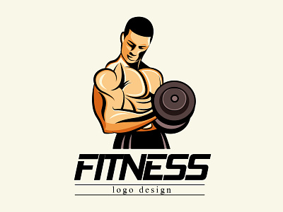 Fitness logo design art branding business club logo colorful designer fitness fitness club gradient gym gym logo illustraion logo logo design logodesign man vector mascot modern strong template